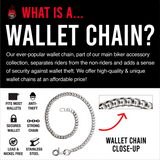 28" Matte Stainless Steel Herringbone Wallet Chain