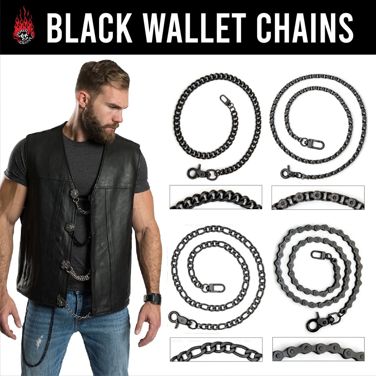 Double Wallet Chain Motorcycle Chain Biker Gift Chain Wallet Stainless  Chain Motorcycle Chain Necklace 