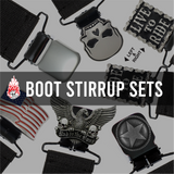 American Flag Boot Stirrup Set