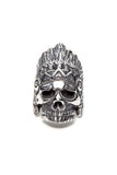  - Stainless Steel Ring - Skull Feathers Ring - 2