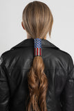 Super Bling USA Flag-Black Suede Hair GloveÂ®
