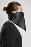 3-Piece Leather Triangle Mask Black