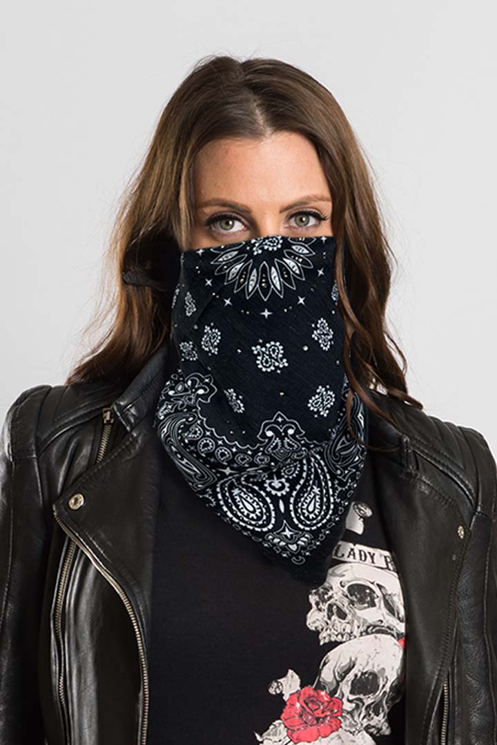 Black Bandana w/Gems 22