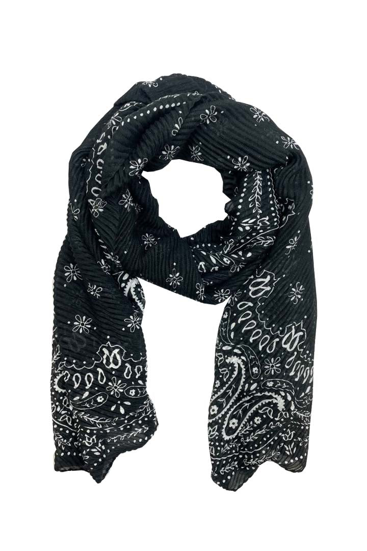 新品 即日発送 Gypsohila Paisley Knit Stole 白黒 GPTH-201 Paisley Knit Stole | gypsohila