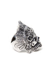  - Stainless Steel Ring - Skull Feathers Ring - 3
