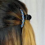 2" Blue Crystal Jaw Clip Pack of 3