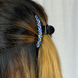2" Blue Crystal Jaw Clip Pack of 3