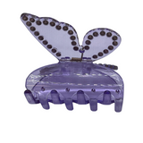 2.5"Purple w/Gems Acrylic Butterfly Pack of 3