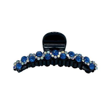 2" Blue Crystal Jaw Clip Pack of 3