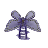 2.5"Purple w/Gems Acrylic Butterfly Pack of 3