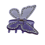 2.5"Purple w/Gems Acrylic Butterfly Pack of 3