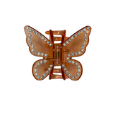 2.5"Orange w/Gems Acrylic Butterfly Pack of 3