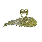 4.5" Gold Bling Angel Wing Jaw Clip