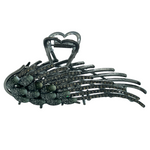 4.5" Gun Metal Bling Angel Wing Jaw Clip