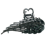 4.5" Gun Metal Bling Angel Wing Jaw Clip