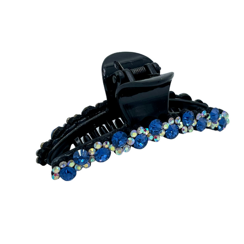 2" Blue Crystal Jaw Clip Pack of 3