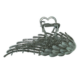 4.5" Silver Bling Angel Wing Jaw Clip