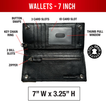 7 Inch L2R Full-Grain Leather Wallet