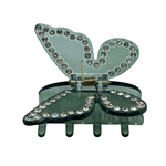 2.5" Green w/Gems Acrylic Butterfly Pack of 3