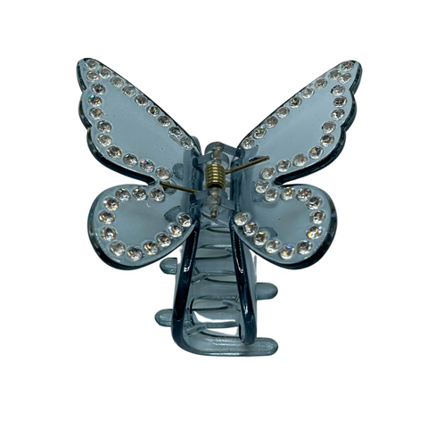 2.5" Blue w/Gems Acrylic Butterfly Pack of 3