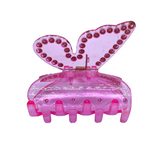 2.5" Pink w/Gems Acrylic Butterfly Pack of 3