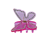 2.5" Pink w/Gems Acrylic Butterfly Pack of 3