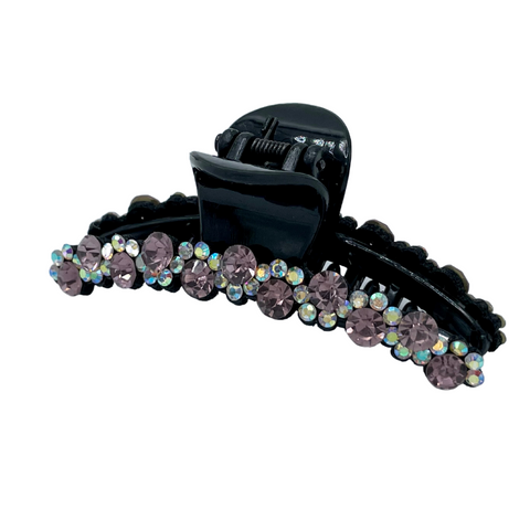 2" Purple Crystal Jaw Clip Pack of 3