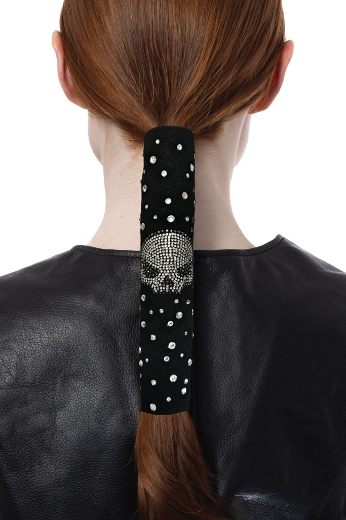 Clear Bling Skull Suede - Original Hair Glove®