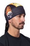 Skull w/Flames Full-Head Wrap