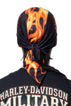 Skull w/Flames Full-Head Wrap