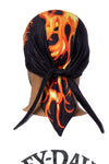Skull w/Flames Full-Head Wrap