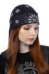Sunrise Black Paisley w/Gems Full-Head Wrap