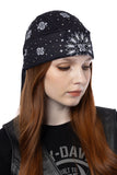 Sunrise Black Paisley w/Gems Full-Head Wrap