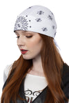 White Bandana Full-Head Wrap