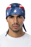Patriotic Perforated Full-Head Wrap (w/Hidden Elastic Band)