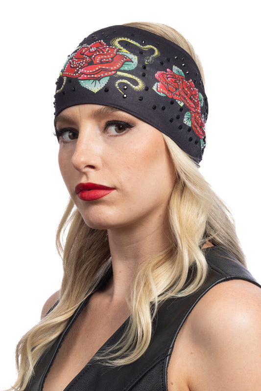 Serpent & Roses w/Gems (Black) EZ Bandz