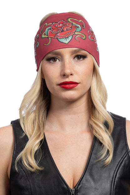 Serpent & Roses w/Gems (Burgundy) EZ Bandz