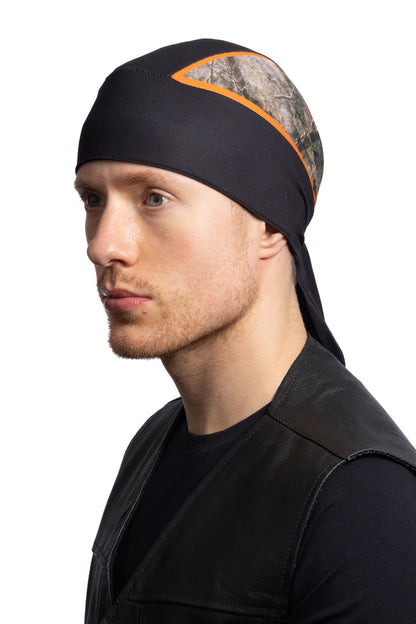 Orange Forest Camo Full-Head Wrap