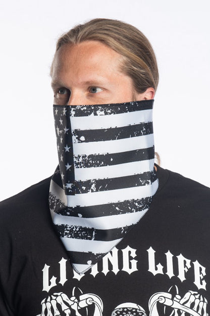 Distressed USA Flag Triangle Mask