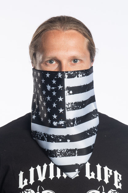 Distressed USA Flag Triangle Mask