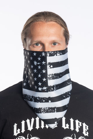 Distressed USA Flag Triangle Mask