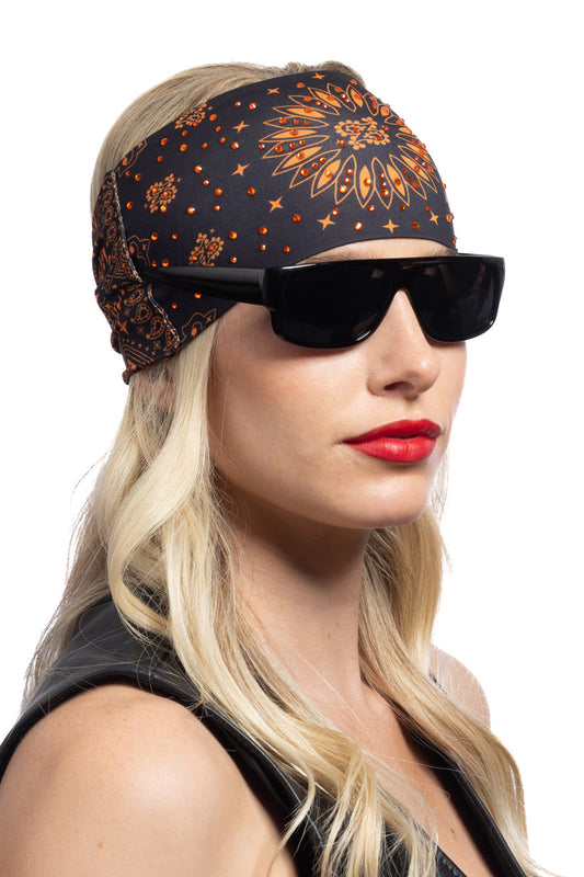 Orange Paisley w/Gems Shades Holder EZ Bandz