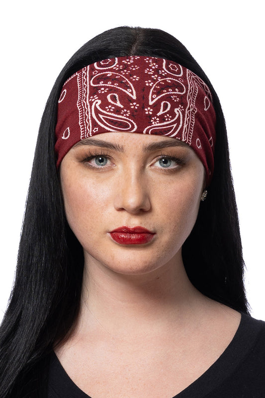 Burgundy Bandana Rally Headband