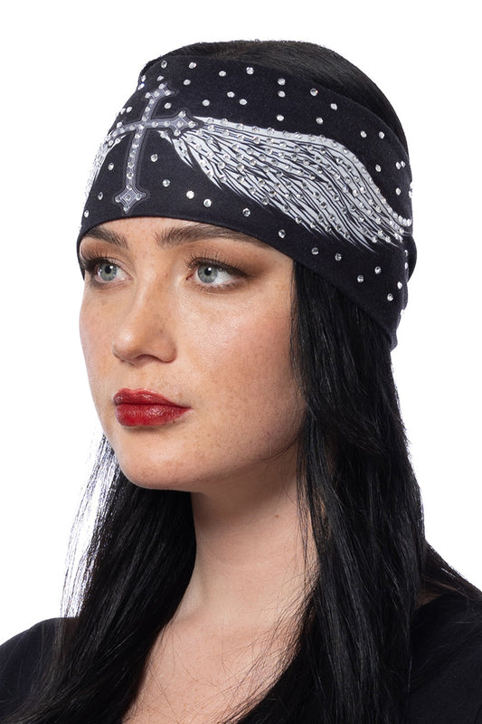 Bling'd Cross & Wings Rally Headband