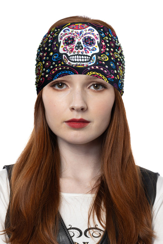 Bling'd Sugar Skull Rally Headband