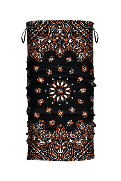 Black & Orange Paisley Soaker Series EZ Tube w/Ear Loop