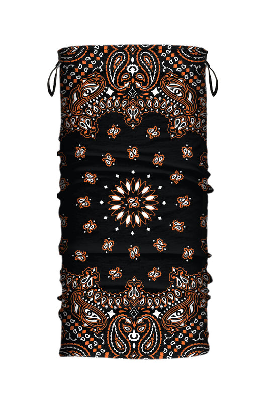 Black & Orange Paisley Soaker Series EZ Tube w/Ear Loop