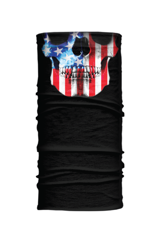 USA Flag Skull Winter Weight EZ Tube