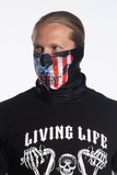 USA Flag Skull Winter Weight EZ Tube
