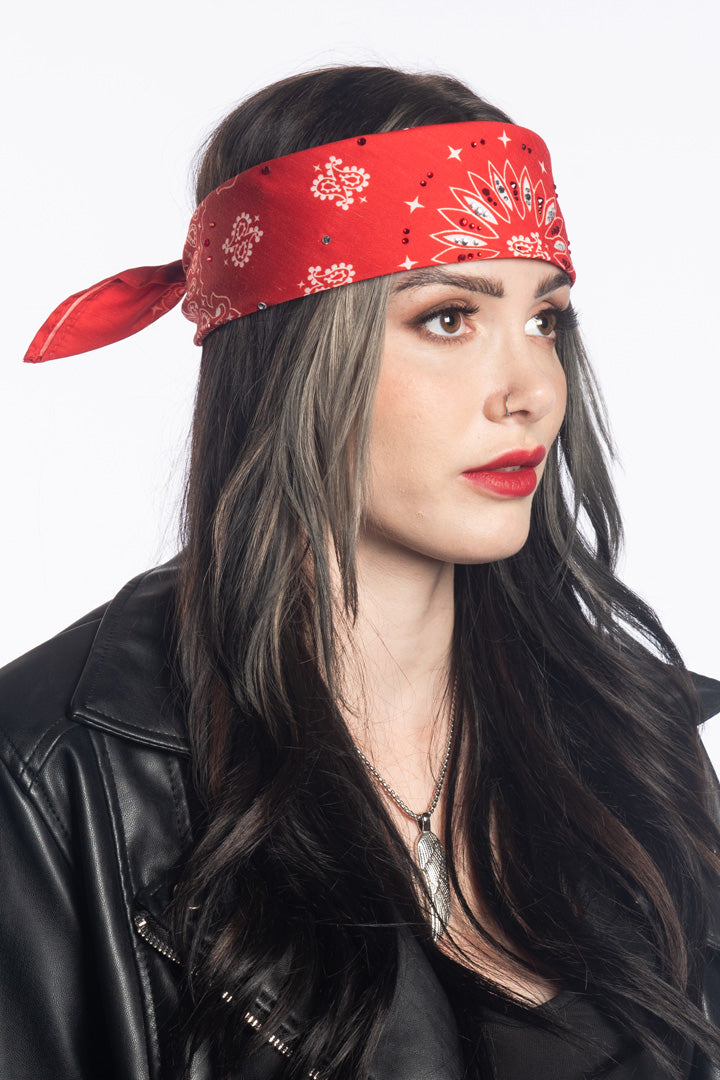 Red Paisley w/Gems 22